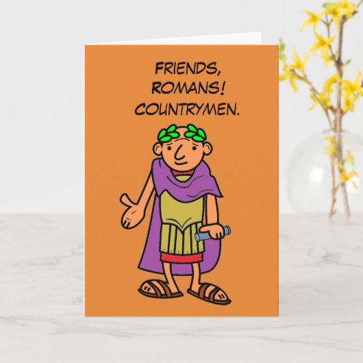 Romeinse keizer Gelukkige Verjaardag Groeten Kaart (Gele Bloem)