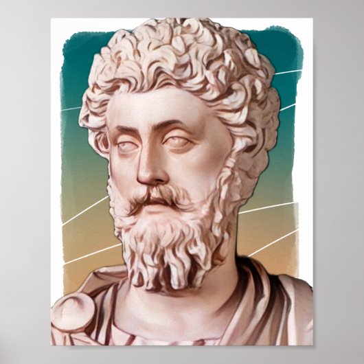 Romeinse keizer Marcus Aurelius illustratie Poster (Voorkant)