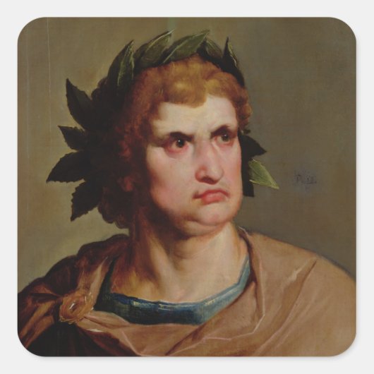 Romeinse keizer, mogelijk Nero c.1625-30 Vierkante Sticker (Voorkant)