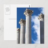 Romeinse kolommen briefkaart (Voorkant / Achterkant)