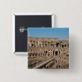 Romeinse Kunst. Het Colosseum of Flavisch 6 Vierkante Button 5,1 Cm (Voorkant /achterkant)