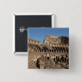 Romeinse Kunst. Het Colosseum of Flavisch 7 Vierkante Button 5,1 Cm (Voorkant /achterkant)