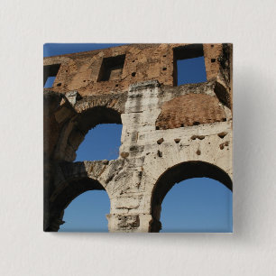 Romeinse kunst. Het Colosseum of Flavius 5 Vierkante Button 5,1 Cm