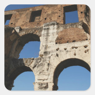 Romeinse kunst. Het Colosseum of Flavius 5 Vierkante Sticker