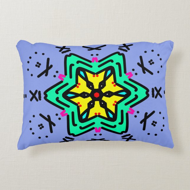 Romeinse Mandala Kunst Accent Kussen (Voorkant)