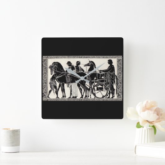 Romeinse mannen en paarden vierkante klok (Huis)