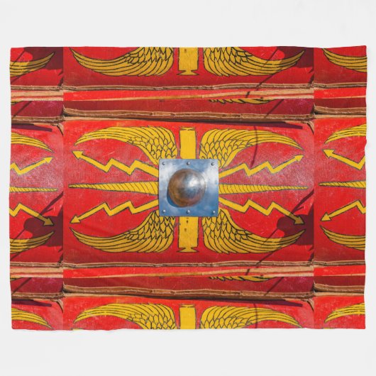 Romeinse militaire schild - Scutum Fleece Deken (Voorkant (Horizontaal))