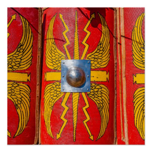 Romeinse militaire schild - Scutum Poster (Voorkant)