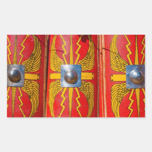 Romeinse militaire schild - Scutum Rechthoekige Sticker (Voorkant)