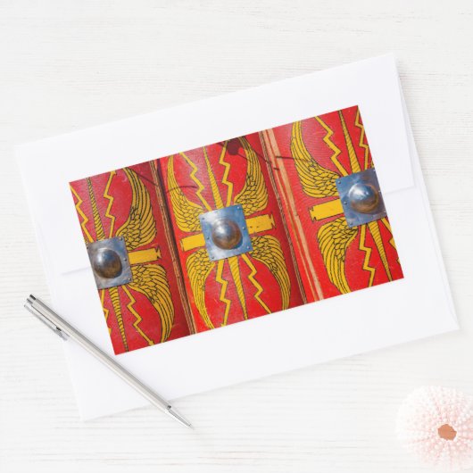 Romeinse militaire schild - Scutum Rechthoekige Sticker (Envelop)