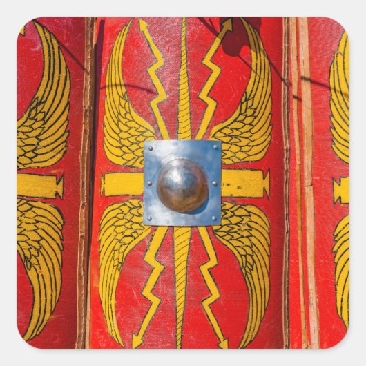 Romeinse militaire schild - Scutum Vierkante Sticker (Voorkant)