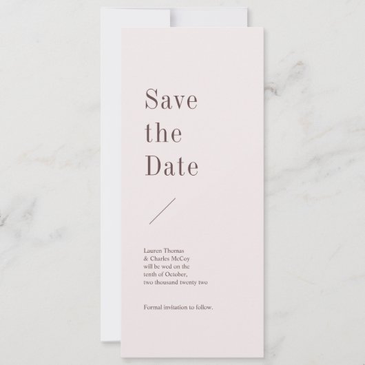 Romeinse moderne Save the Date Kaart (Voorkant)
