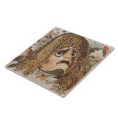 Romeinse mozaïek, met masker, met bladeren en met  tegeltje (Zijkant)