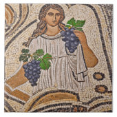 Romeinse Mozaïek Stijl Druiven Keramische Tegel Tegeltje (Voorkant)