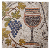 Romeinse mozaïek stijl wijn keramische Tegel Tegeltje (Voorkant)