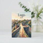 Romeinse Muren van Lugo Spanje Briefkaart (Staand voorkant)