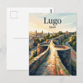 Romeinse Muren van Lugo Spanje Briefkaart (Voorkant / Achterkant)