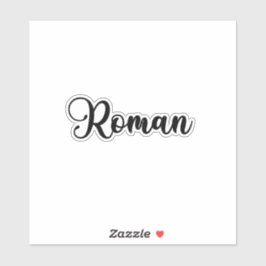 Romeinse naam - handgeschreven kalligrafie sticker