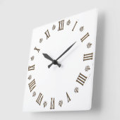 Romeinse numerieke nummerklok illustratie vierkante klok (Hoek)