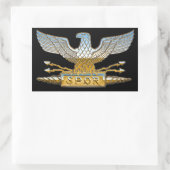 Romeinse Republikeinse Adelaar in Chrome Rechthoekige Sticker (Tas)