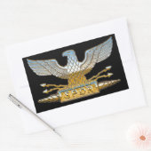 Romeinse Republikeinse Adelaar in Chrome Rechthoekige Sticker (Envelop)