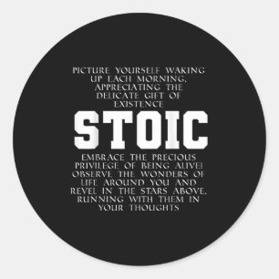 Romeinse Rijk Boek Quote Marcus Aurelius Gratirude Ronde Sticker