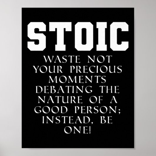 Romeinse Rijk Boek Quote Marcus Aurelius Stoic Pre Poster (Voorkant)