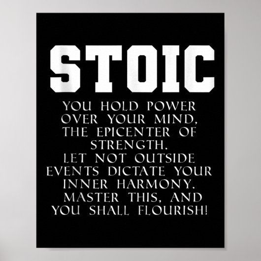 Romeinse Rijk Boek Quote Marcus Aurelius Stoic Tan Poster (Voorkant)