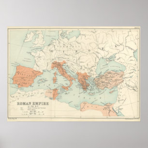  Romeinse Rijk Map 1895 Poster