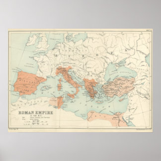 Romeinse Rijk Map 1895 Poster