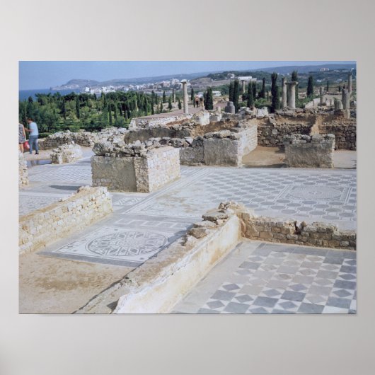 Romeinse ruïnes van de haven van Emporion Poster (Voorkant)