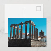 Romeinse ruïnes van Evora Portugul Briefkaart (Voorkant / Achterkant)