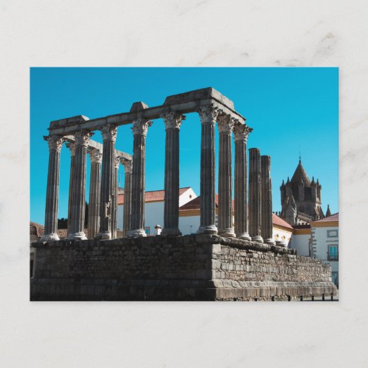 Romeinse ruïnes van Evora Portugul Briefkaart (Voorkant)
