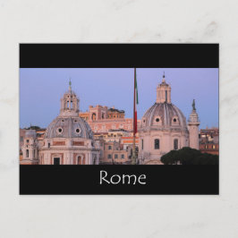 Romeinse skyline bij schemering briefkaart
