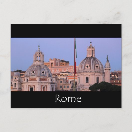 Romeinse skyline bij schemering briefkaart (Voorkant)