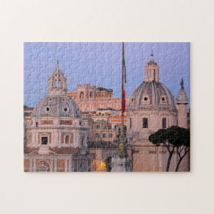 Romeinse skyline tegen zonsondergang legpuzzel