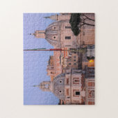 Romeinse skyline tegen zonsondergang legpuzzel (Verticaal)