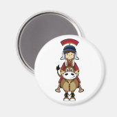 Romeinse soldaat & paard magneet (Voorkant / Achterkant)