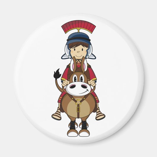 Romeinse soldaat & paard magneet (Voorkant)