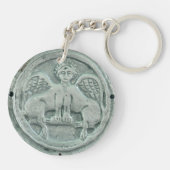 Romeinse soldaat uniform zilvermedallion griffin s sleutelhanger (Achterkant)