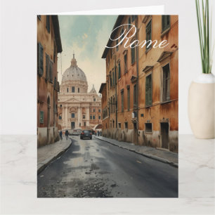 Romeinse stijl Italiaanse reis aquarel Kaart