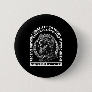 Romeinse stoïcijnse filosofie Marcus Aurelius Lati Ronde Button 5,7 Cm