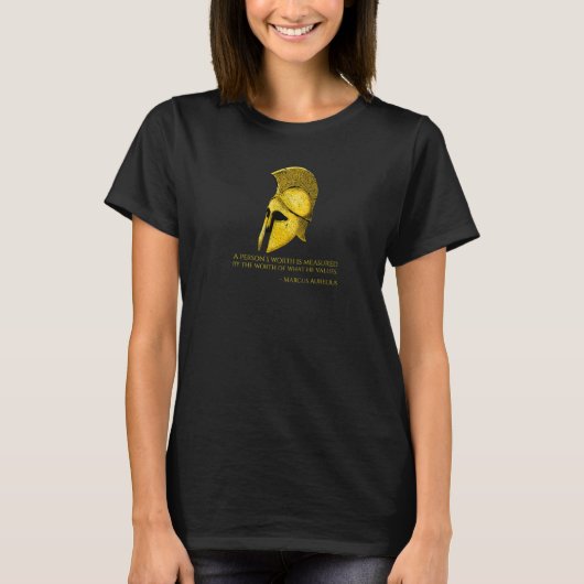 Romeinse Stoïcisme  Marcus Aurelius Citaat  Stoïsc T-shirt (Voorkant)