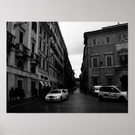Romeinse straten zwart-wit poster