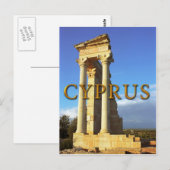 Romeinse tempel van Apollo Cyprus Briefkaart (Voorkant / Achterkant)
