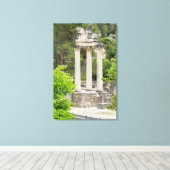 Romeinse tempelruïnes, Frankrijk Canvas Afdruk (Insitu (Houten vloer))