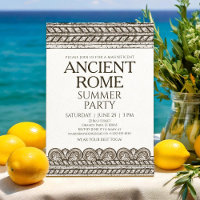 Romeinse toga-feestuitnodiging met stenen elemente