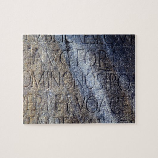 Romeinse typografie op het Forum, Rome, Italië Legpuzzel (Horizontaal)