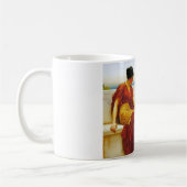 Romeinse vrouw spelend met haar favoriete kat koffiemok (Links)