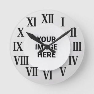 Romeinse wandklok met foto en naam